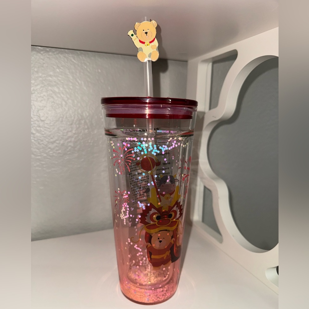 Starbucks China Year of the Dragon Glass Confetti Tumbler Cup